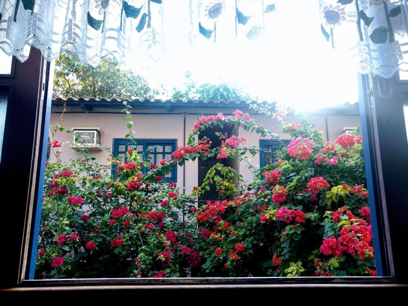 Cr Hotel Bueno - Antigo Hotel Serras De Goyaz Гоянія Екстер'єр фото Bougainvillea in the garden of the house